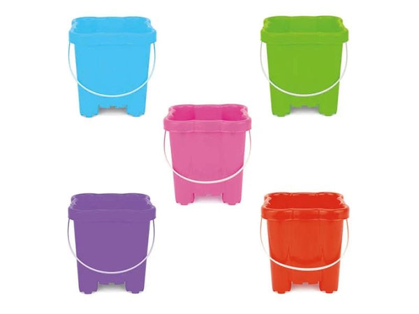 YELLO CASTLE LARGE BEACH BUCKET 22CM X 16CM X 20CM. BU1146
