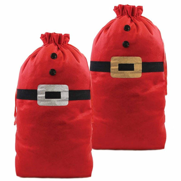 PLUSH CHRISTMAS FELT SANTA BELT SACK. TAXS0266