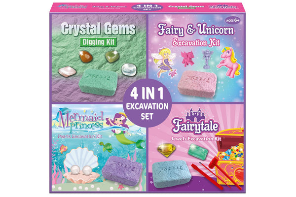 Girls Excavation Kit - 4-in-1 Set TY6407 for Young Explorers
