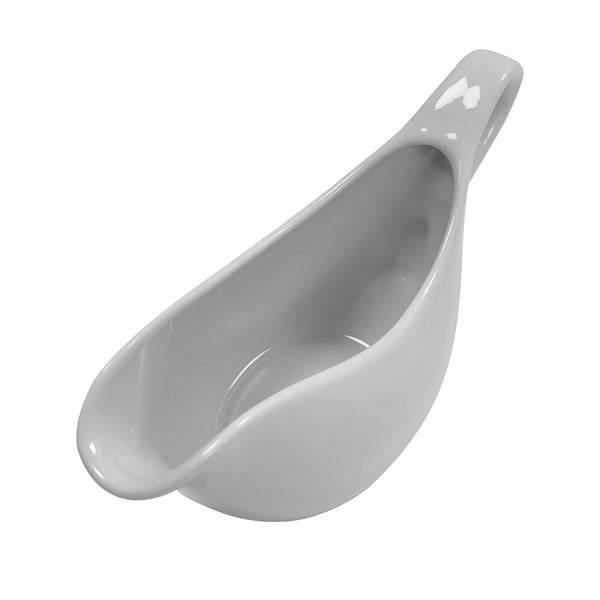 CARNABY ISLINGTON WHITE PORCELAIN GRAVY BOAT. CRM1492GE