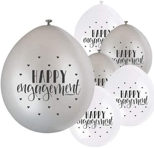 Engagement Party Balloons - UNIQUE PARTY White Latex Pack