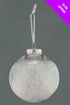 CHRISTMAS DECORATION LUXURY 100MM IRIDESCENT LAMETTA FILLED BAUBLE. DP55788