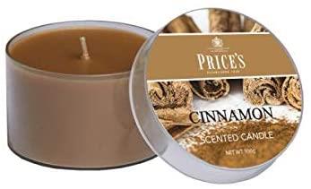 PRICES CINNAMON SCENTED CANDLE IN TIN. PPT010310