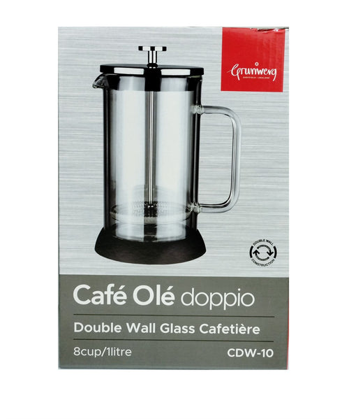 Cafetiere Coffee Maker - GRUNWERG CAFE OLE DOPPIO 8 Cup 1L