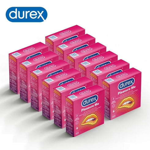 12 PACK DUREX PLEASURE ME CONDOM 3 PCS. DUREXPLEASUREME3PK