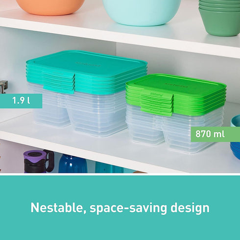 SISTEMA NEST IT MEAL PREP 3 COMPARTMENTS CONTAINERS 1900ML 5/PK. SIS59175