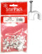 White Cable Clips 7mm - STAR PACK 40 Round Cable Clip 72092