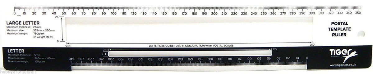 Postal Template Ruler - TIGER T301603 for Accurate Mailings – toysgifts