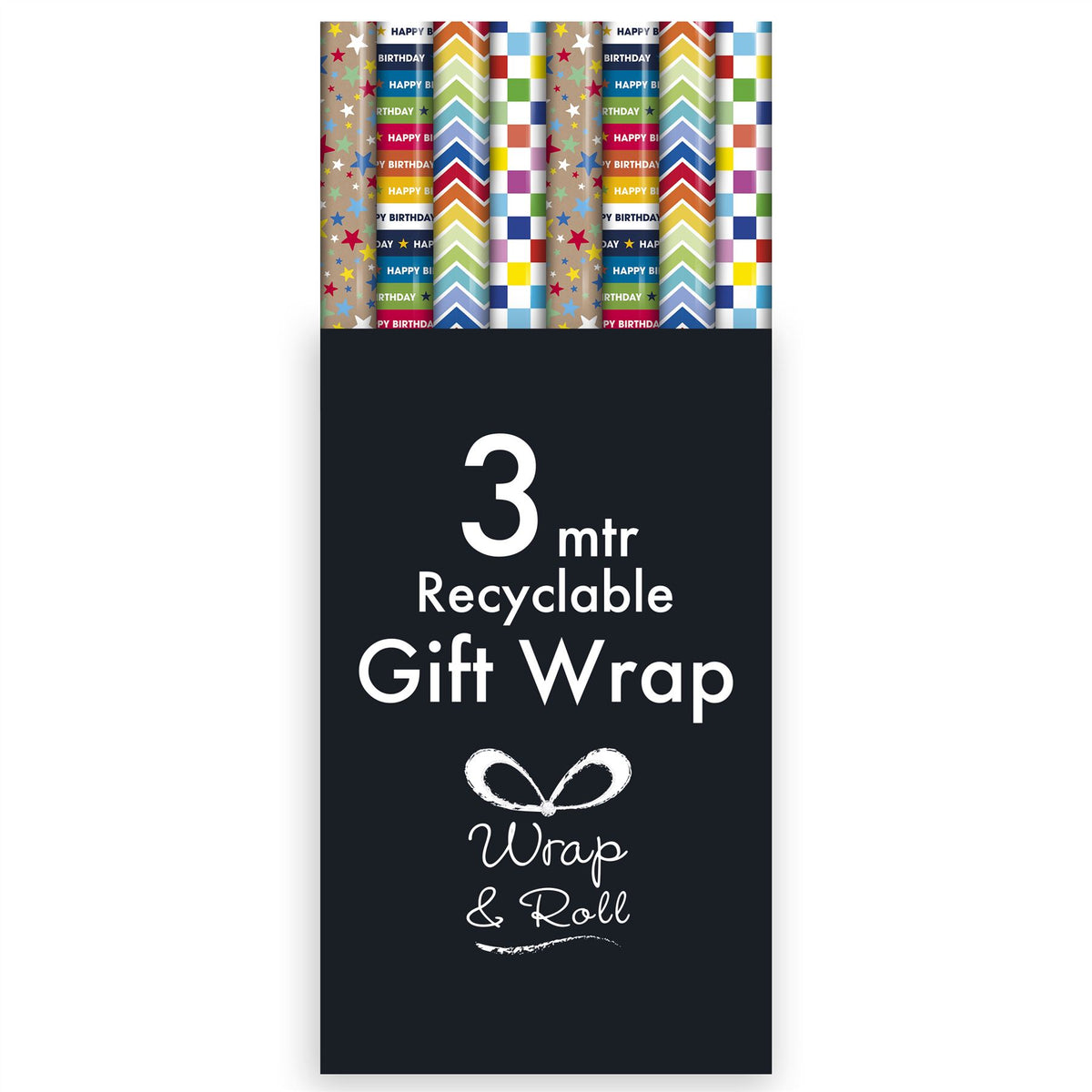Generic Gift Wrap - EUROWRAP 3m x 70cm Roll 35582-GWC – toysgifts